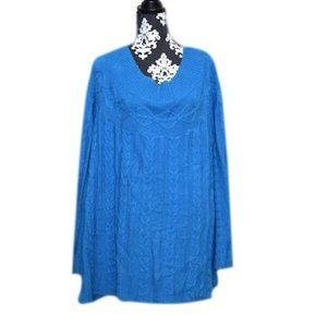 Jessica London Blue/Turquoise sweater women's plus size 22/24